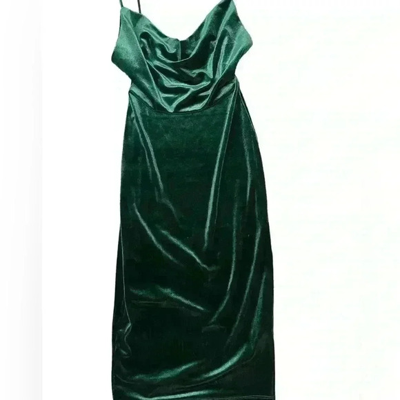 Lulus Draped-Neck Spaghetti Strap Dress Size Small - Picture 2 of 8